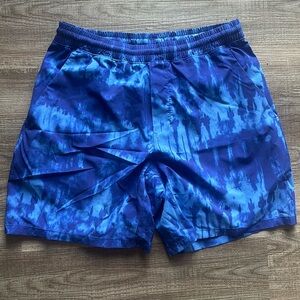 7” Linerless Lululemon Pace Breaker Shorts - Large - Blue